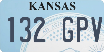KS license plate 132GPV