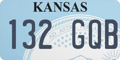 KS license plate 132GQB