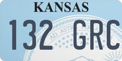 KS license plate 132GRC
