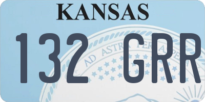 KS license plate 132GRR