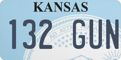 KS license plate 132GUN