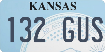 KS license plate 132GUS