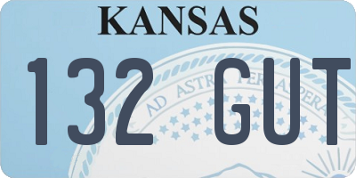KS license plate 132GUT