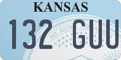KS license plate 132GUU