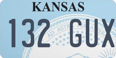 KS license plate 132GUX