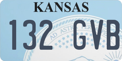 KS license plate 132GVB