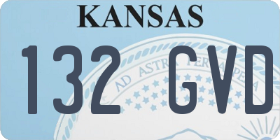 KS license plate 132GVD