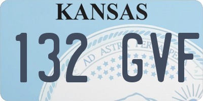 KS license plate 132GVF