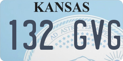 KS license plate 132GVG