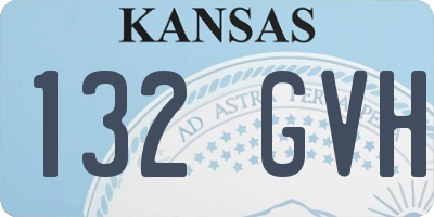 KS license plate 132GVH