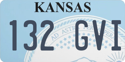 KS license plate 132GVI