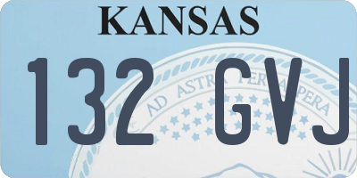 KS license plate 132GVJ