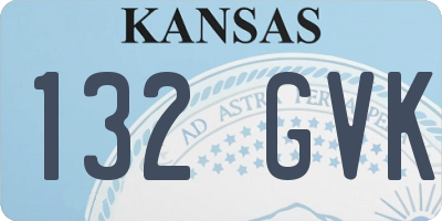 KS license plate 132GVK