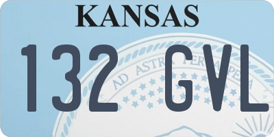 KS license plate 132GVL