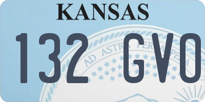 KS license plate 132GVO