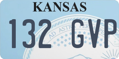 KS license plate 132GVP
