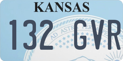 KS license plate 132GVR