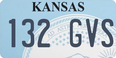 KS license plate 132GVS