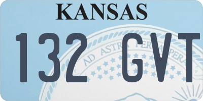 KS license plate 132GVT