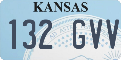 KS license plate 132GVV