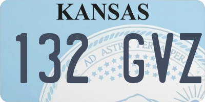 KS license plate 132GVZ