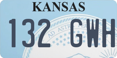 KS license plate 132GWH