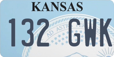 KS license plate 132GWK