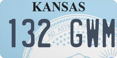 KS license plate 132GWM