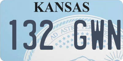 KS license plate 132GWN