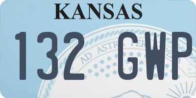KS license plate 132GWP
