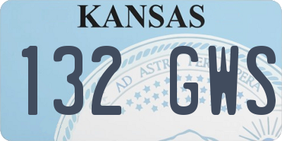 KS license plate 132GWS