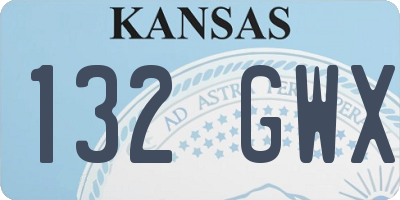 KS license plate 132GWX