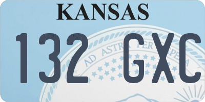 KS license plate 132GXC