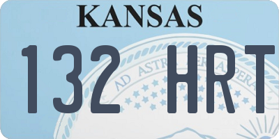 KS license plate 132HRT