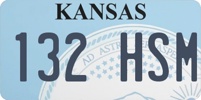 KS license plate 132HSM