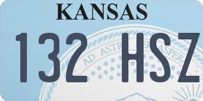 KS license plate 132HSZ
