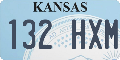 KS license plate 132HXM