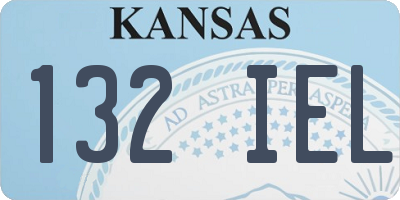 KS license plate 132IEL