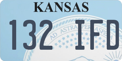 KS license plate 132IFD