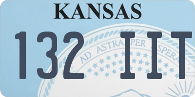 KS license plate 132IIT