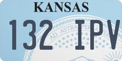 KS license plate 132IPV