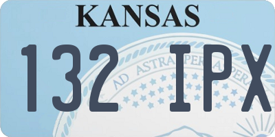 KS license plate 132IPX