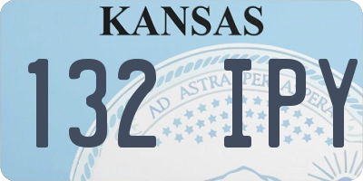 KS license plate 132IPY