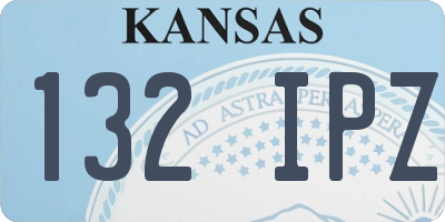 KS license plate 132IPZ