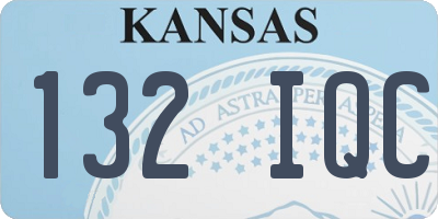 KS license plate 132IQC