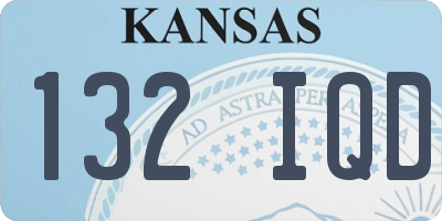 KS license plate 132IQD
