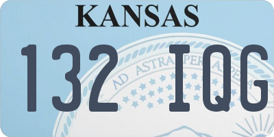 KS license plate 132IQG