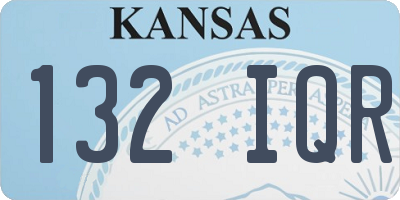 KS license plate 132IQR