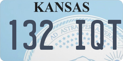 KS license plate 132IQT