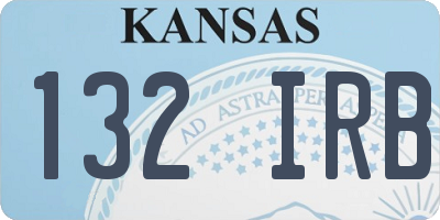 KS license plate 132IRB
